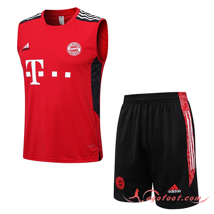 Ensemble Training T-Shirts + Shorts Bayern Munich Rouge 2022/2023