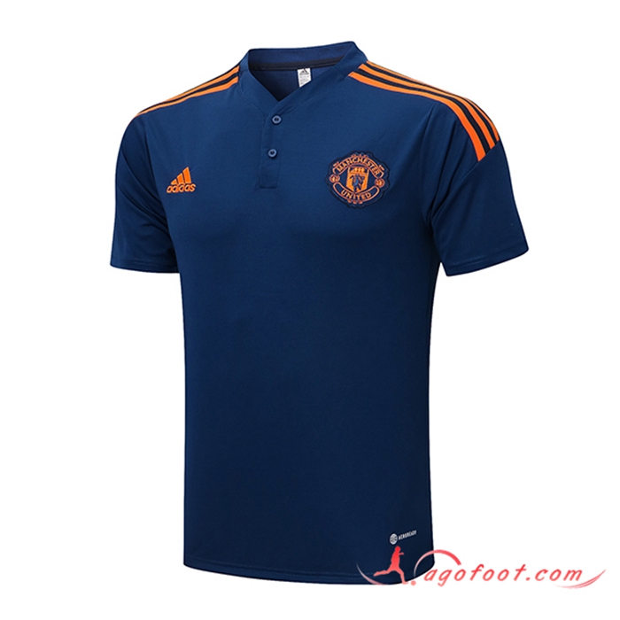 Polo Foot Manchester United Bleu Marine 2022/2023