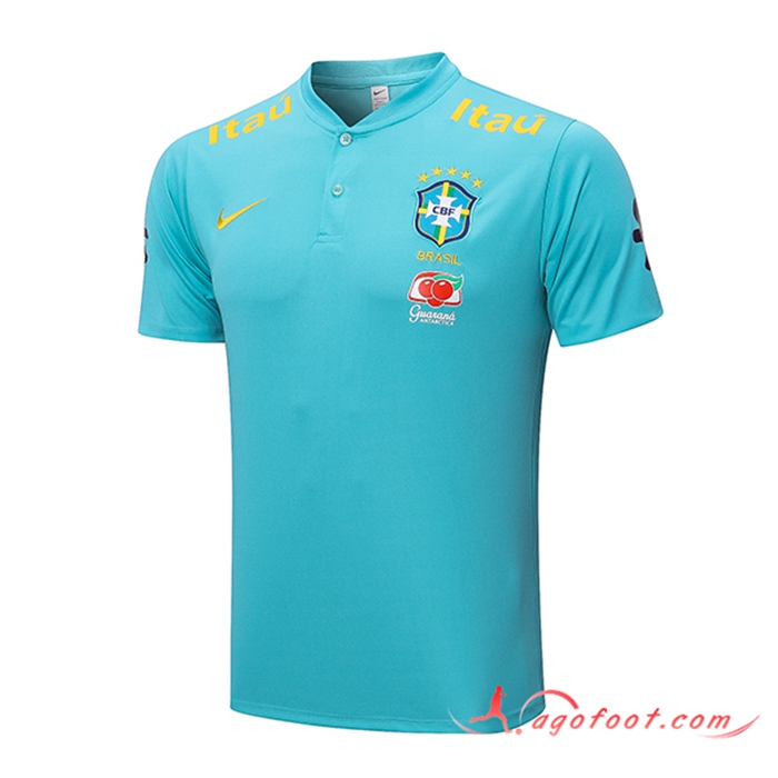Polo Foot Bresil Bleu Clair 2022/2023