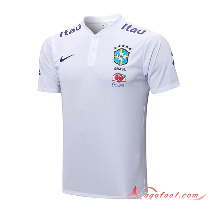 Polo Foot Bresil Blanc 2022/2023