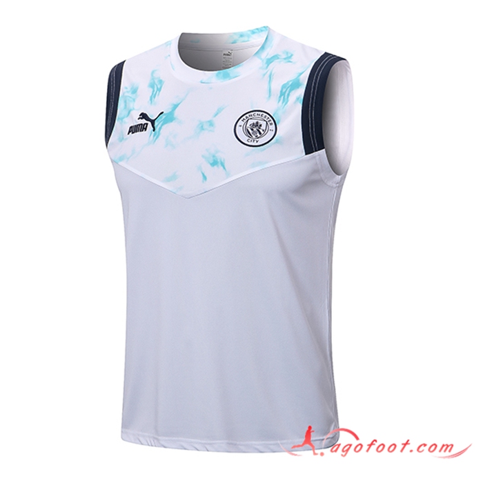 Training Debardeur Manchester City Blanc 2022/2023
