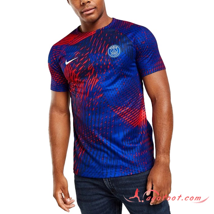 Training T-Shirts Nike PSG Bleu/Rouge 2022/2023