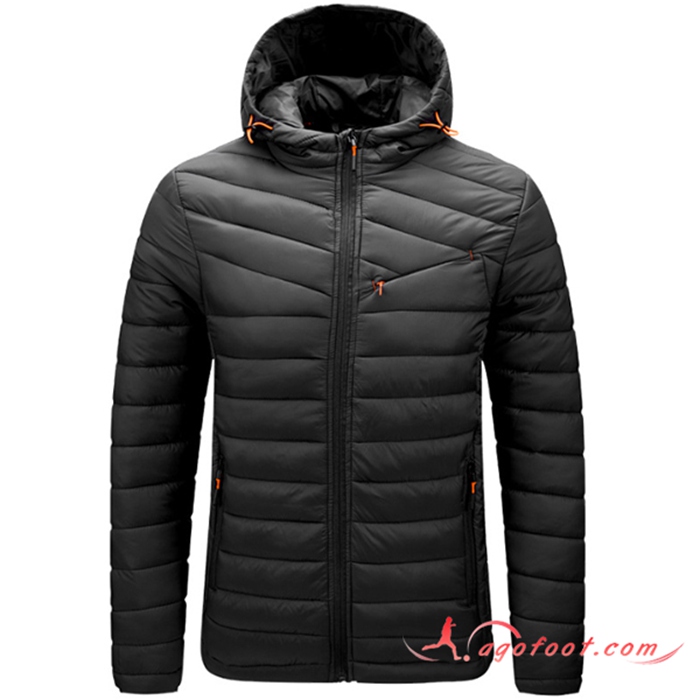 Nouveau Doudoune A Capuche Protection Froide Thermique Noir 2022