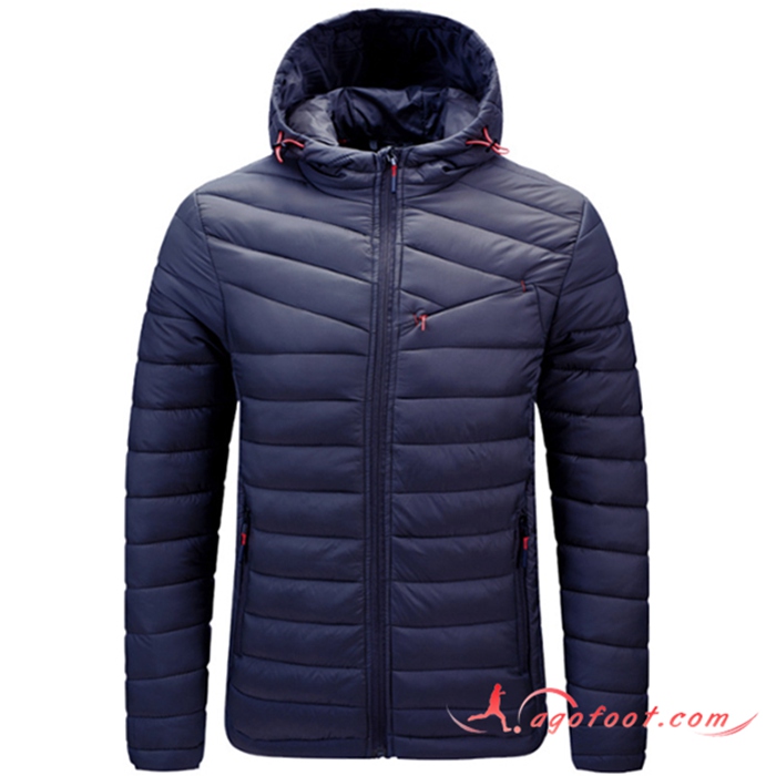 Nouveau Doudoune A Capuche Protection Froide Thermique Bleu Marine 2022