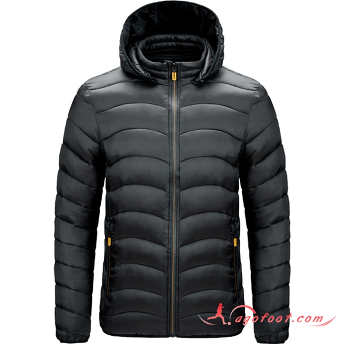 Nouvelle Doudoune A Capuche Protection Froide Thermique Noir 2022