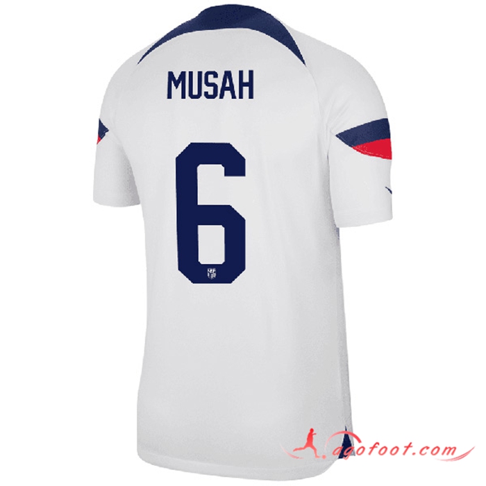 Maillot Equipe Foot Etats-Unis (MUSAH #6) 2022/2023 Domicile