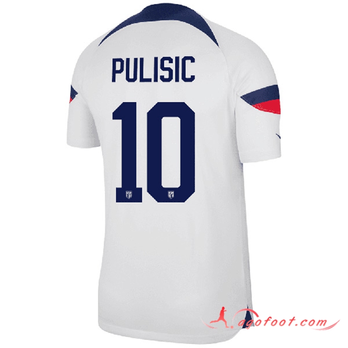 Maillot Equipe Foot Etats-Unis (PULISIC #10) 2022/2023 Domicile