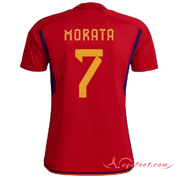 Maillot Equipe Foot Espagne (MORATA #7) 2022/2023 Domicile