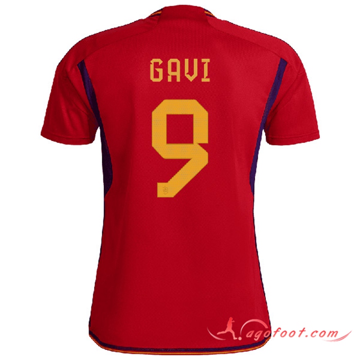 Maillot Equipe Foot Espagne (GAVI #9) 2022/2023 Domicile