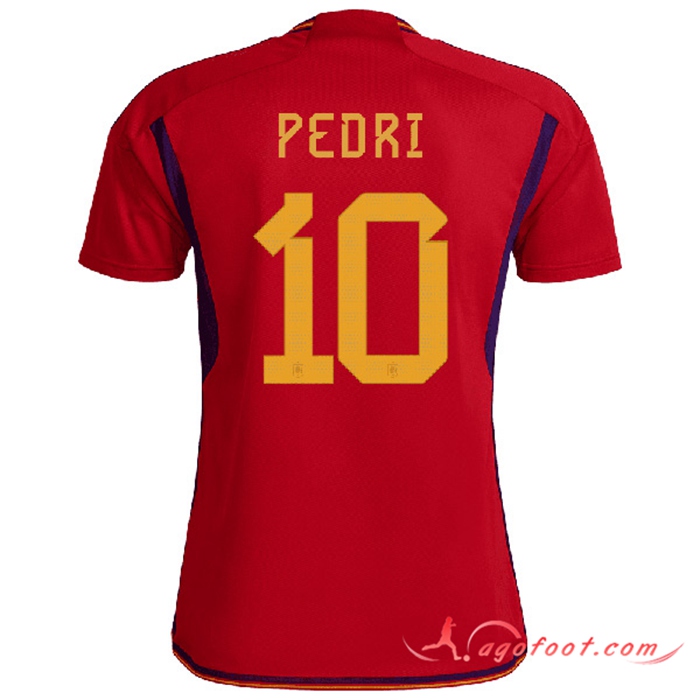 Maillot Equipe Foot Espagne (PEDRI #10) 2022/2023 Domicile