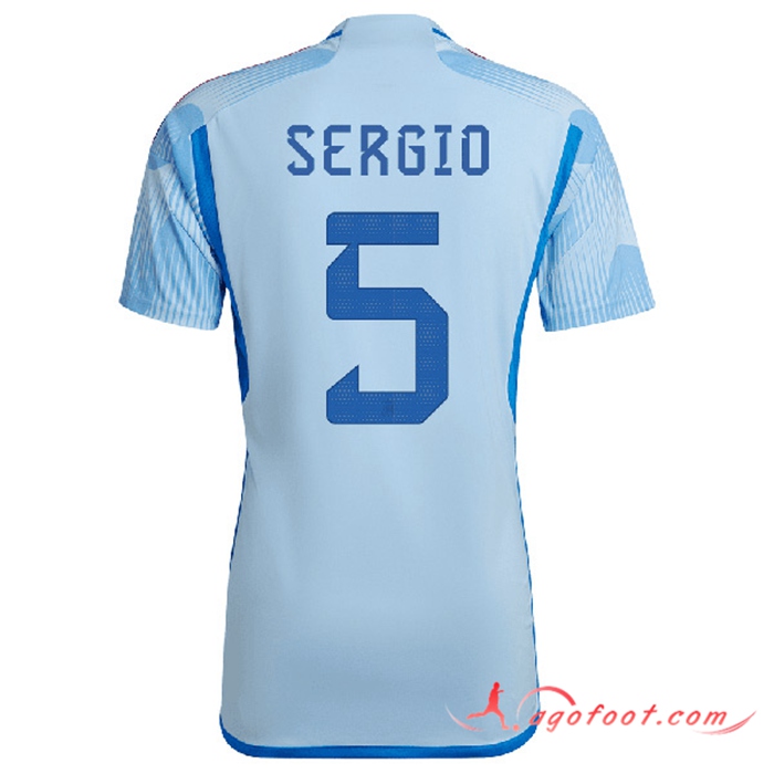 Maillot Equipe Foot Espagne (SERGIO #5) 2022/2023 Exterieur
