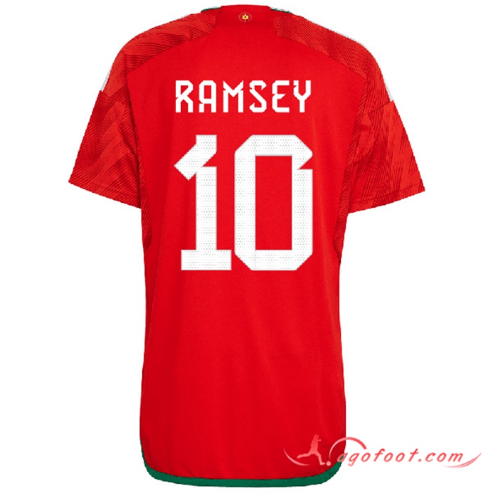 Maillot Equipe Foot Pays de Galles (RAMSEY #10) 2022/2023 Domicile
