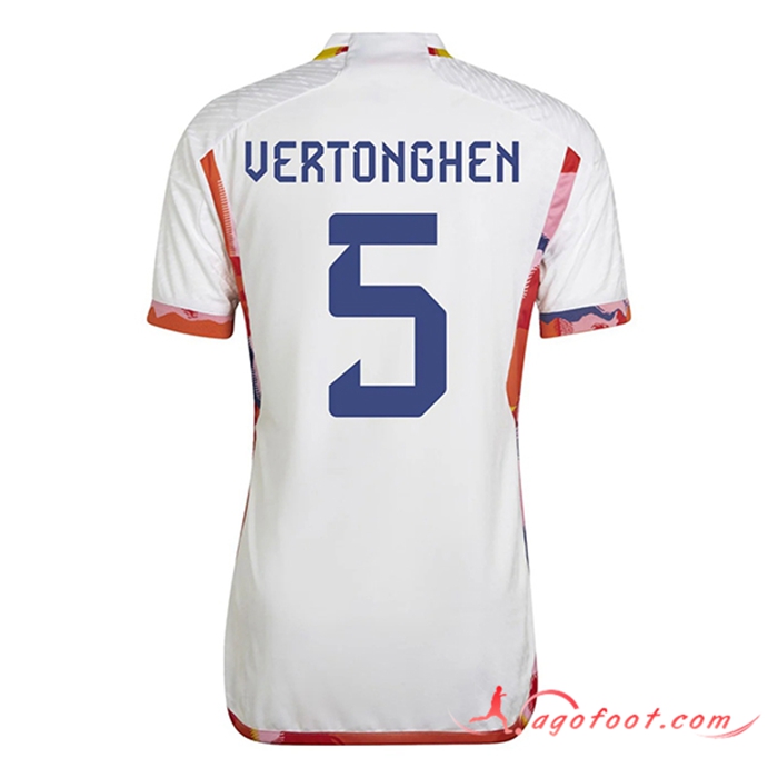 Maillot Equipe Foot Belgique (VERTONGHEN #5) 2022/2023 Exterieur