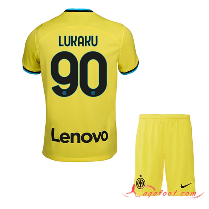 Maillot de Foot Inter Milan (LUKAKU #90) Enfants Exterieur 2022/2023