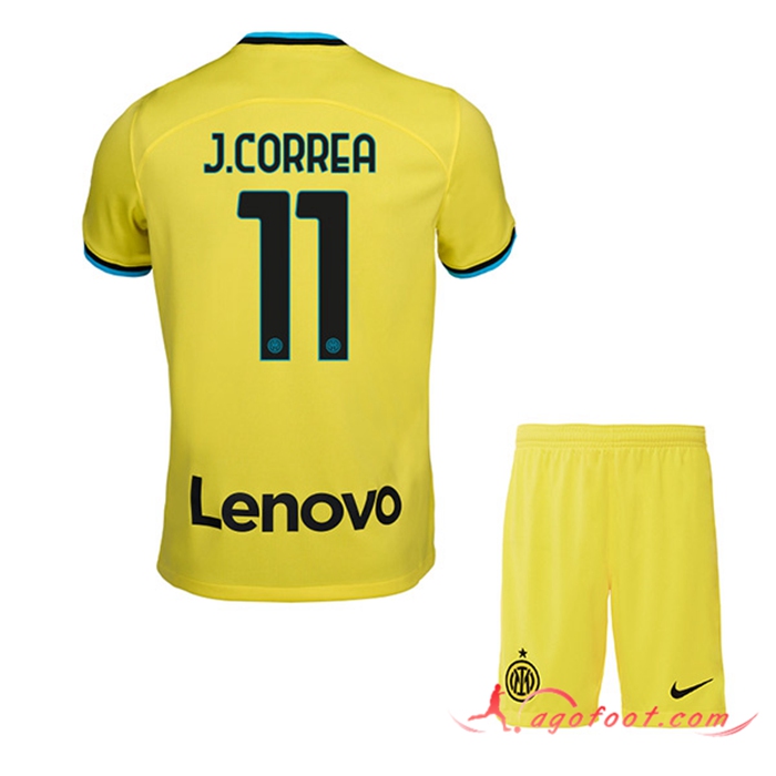Maillot de Foot Inter Milan (J.CORREA #11) Enfants Exterieur 2022/2023