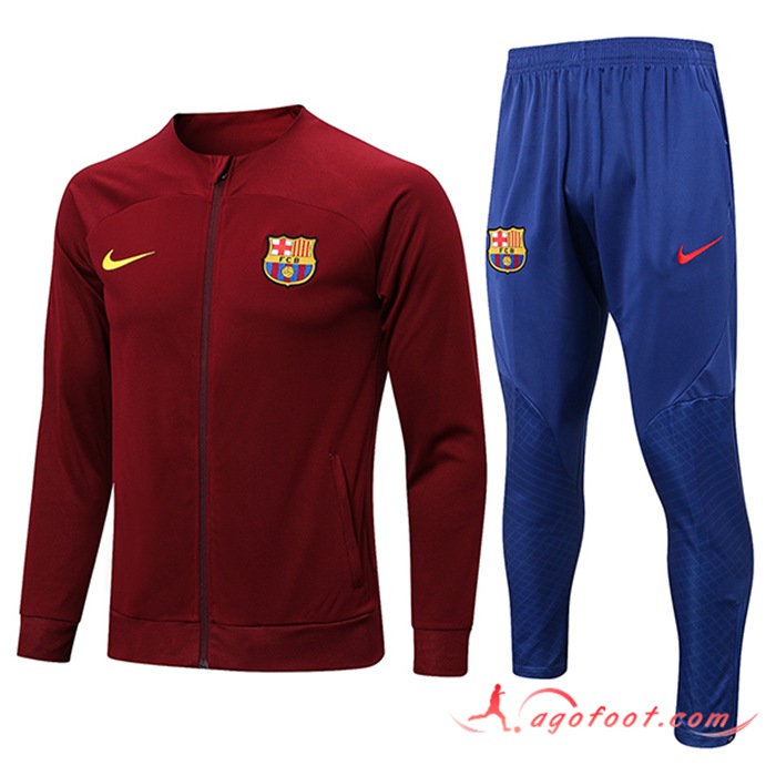 Ensemble Survetement de Foot - Veste Barcelone Brun 2022/2023