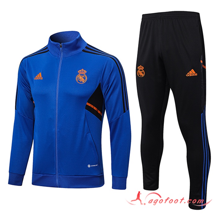 Ensemble Survetement de Foot - Veste Real Madrid Bleu 2022/2023