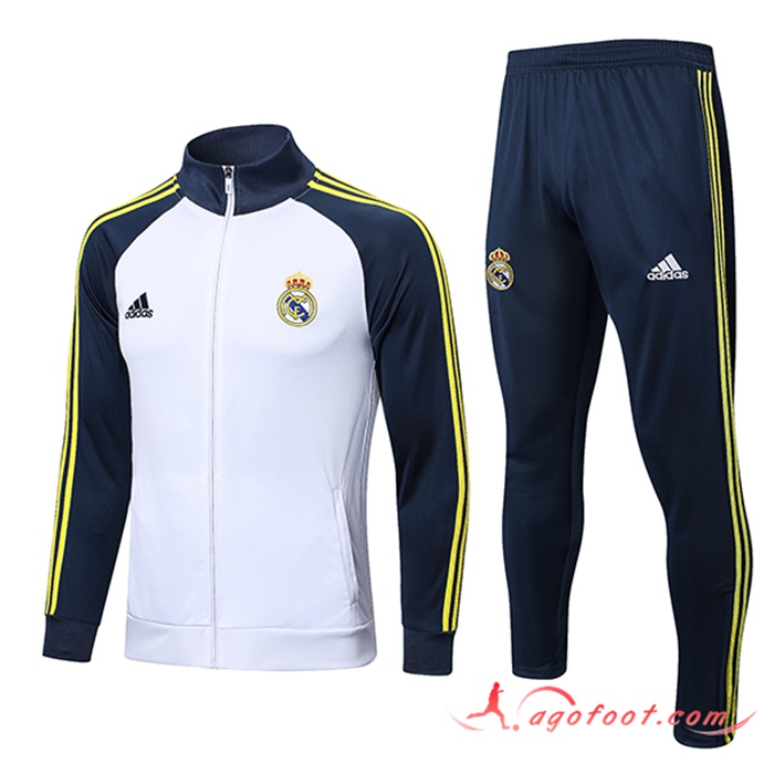 Ensemble Survetement de Foot - Veste Real Madrid Blanc 2022/2023