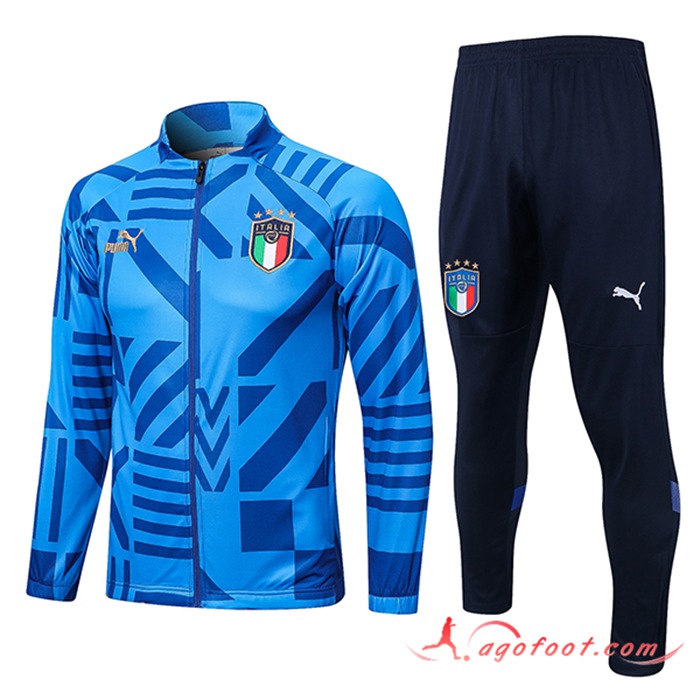 Ensemble Survetement de Foot - Veste Italie Bleu 2022/2023
