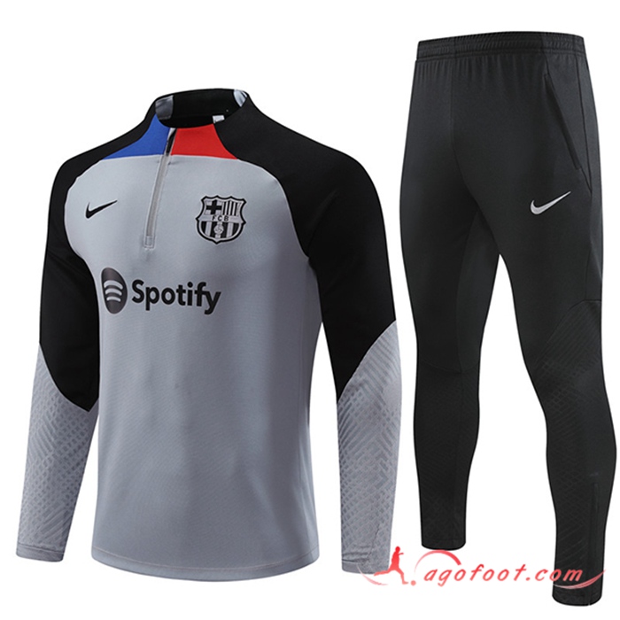 Ensemble Survetement de Foot FC Barcelone Gris 2022/2023