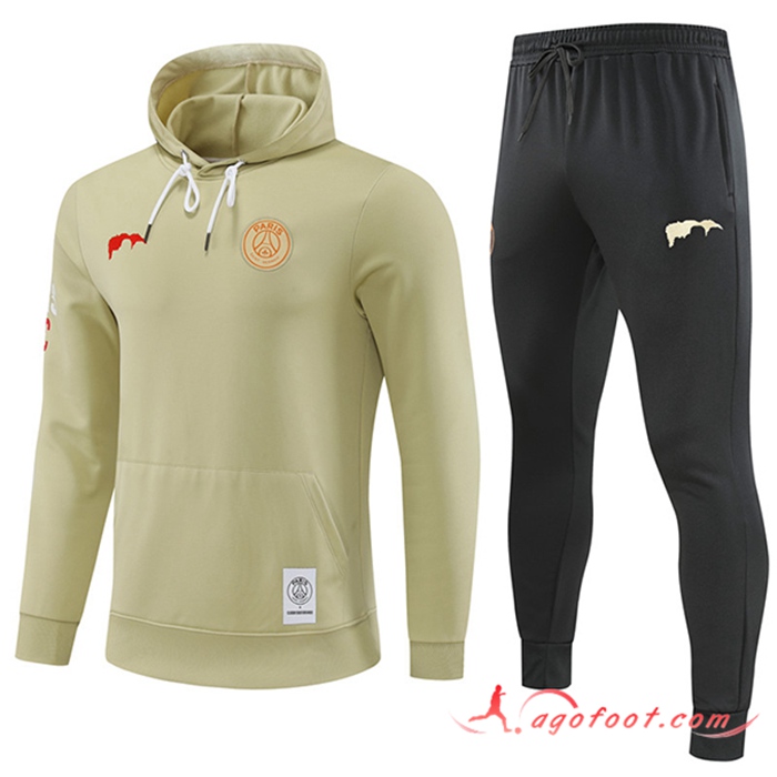 Ensemble Veste A Capuche Coupe-Vent PSG Beige 2022/2023
