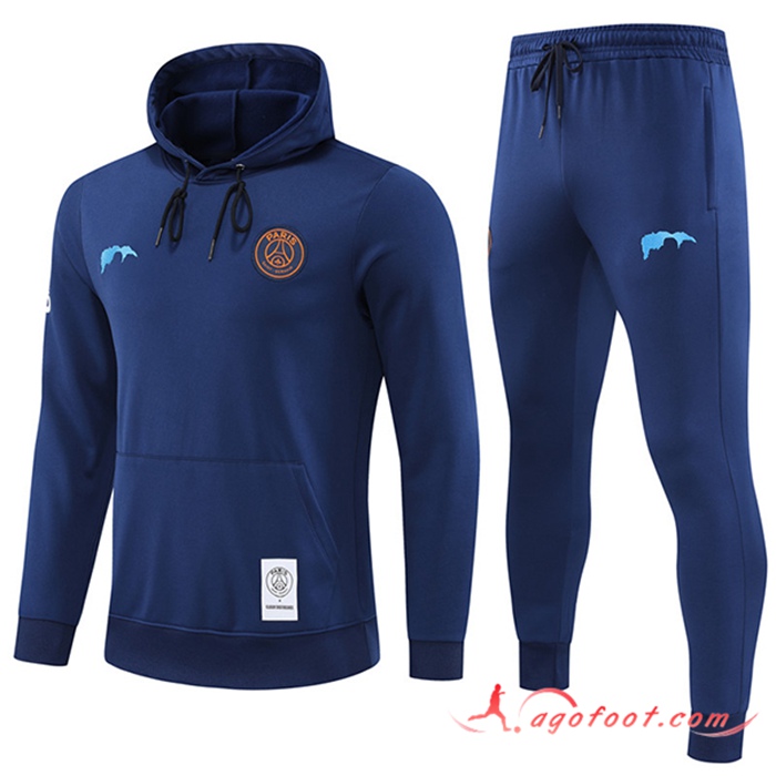 Ensemble Veste A Capuche Coupe-Vent PSG Bleu Marine 2022/2023
