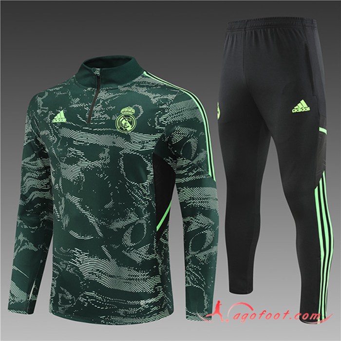 Ensemble Survetement de Foot Real Madrid Enfant Couleur Camouflage 2022/2023
