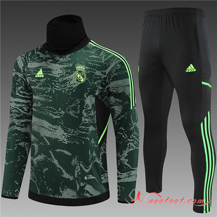 Ensemble Survetement de Foot Real Madrid Enfant Couleur Camouflage 2022/2023
