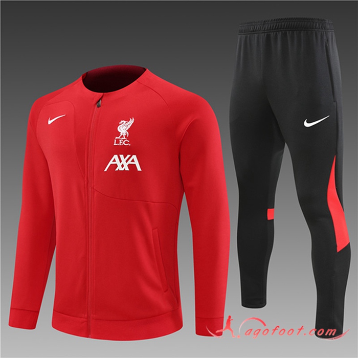 Ensemble Survetement de Foot - Veste FC Liverpool Enfant Rouge 2022/2023