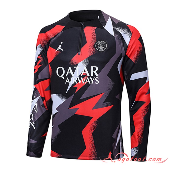 Sweatshirt Training Jordan PSG Rouge/Gris 2022/2023