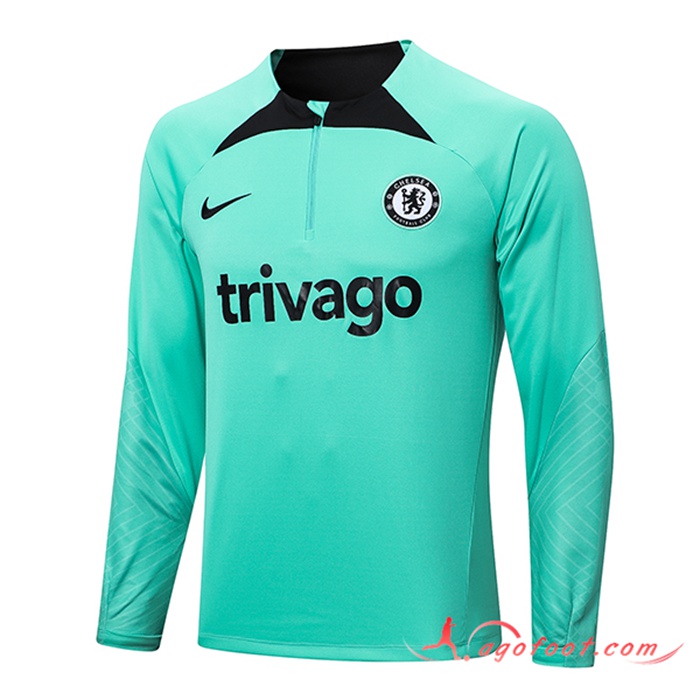 Sweatshirt Training FC Chelsea Vert 2022/2023