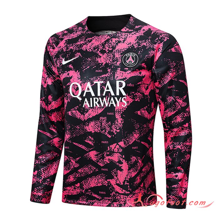 Sweatshirt Training PSG Noir/Rose 2022/2023