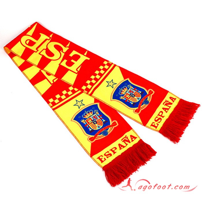 Nouveau Echarpes Coupe Du Monde 2022 Espagne Rouge/Jaune
