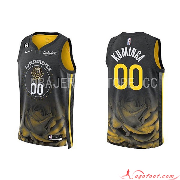 Maillot Golden State Warriors(KUMINGA #00) 2022/23 Noir/Jaune