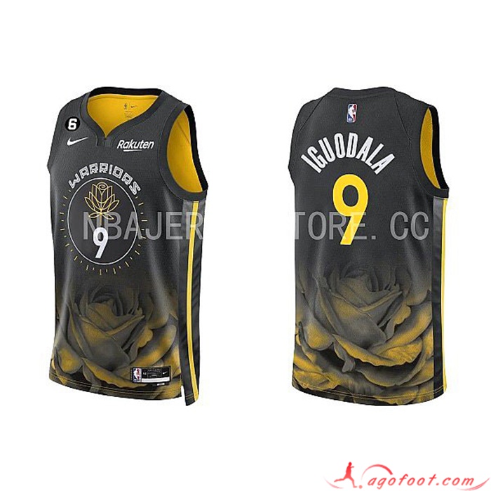 Maillot Golden State Warriors(IGUODALA #9) 2022/23 Noir/Jaune
