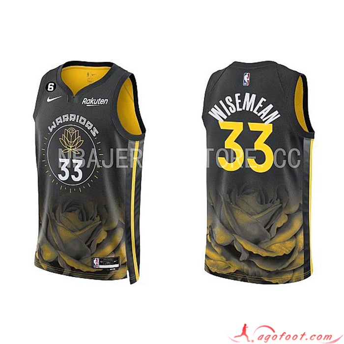 Maillot Golden State Warriors(WISEMEAN #33) 2022/23 Noir/Jaune
