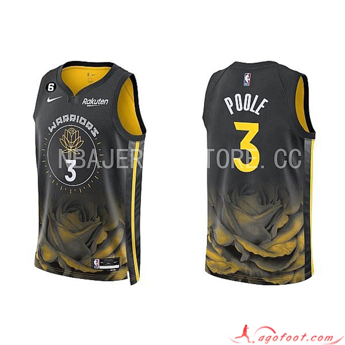 Maillot Golden State Warriors(POOLE #3) 2022/23 Noir/Jaune