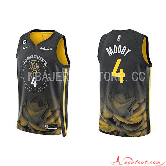 Maillot Golden State Warriors(MOODY #4) 2022/23 Noir/Jaune
