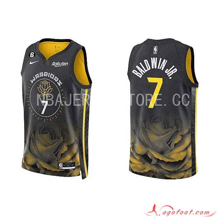 Maillot Golden State Warriors(BALDWIN JR. #7) 2022/23 Noir/Jaune