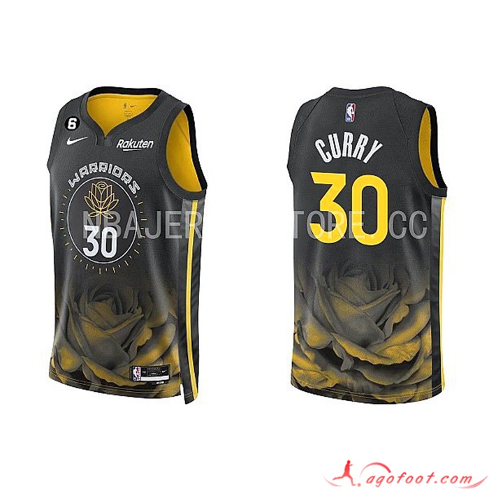 Maillot Golden State Warriors(CURRY #30) 2022/23 Noir/Jaune