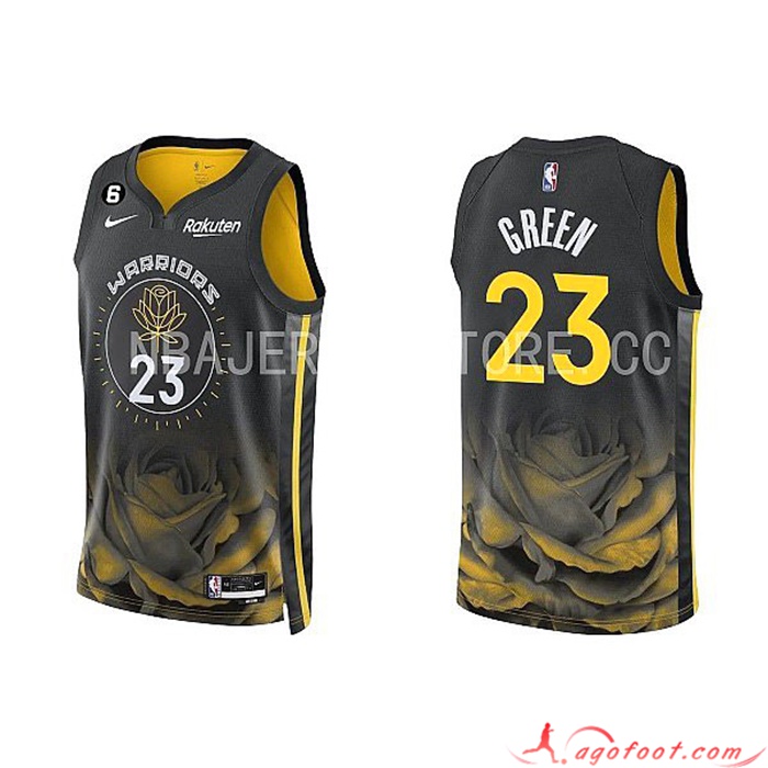 Maillot Golden State Warriors(GREEN #23) 2022/23 Noir/Jaune