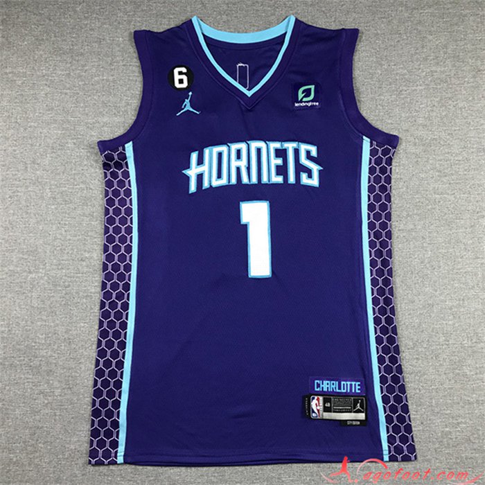 Maillot Charlotte Hornets(BALL #1) 2022/23 Pourpre