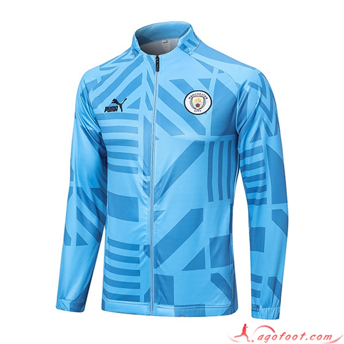 Veste Foot Manchester City Bleu Clair 2022/2023