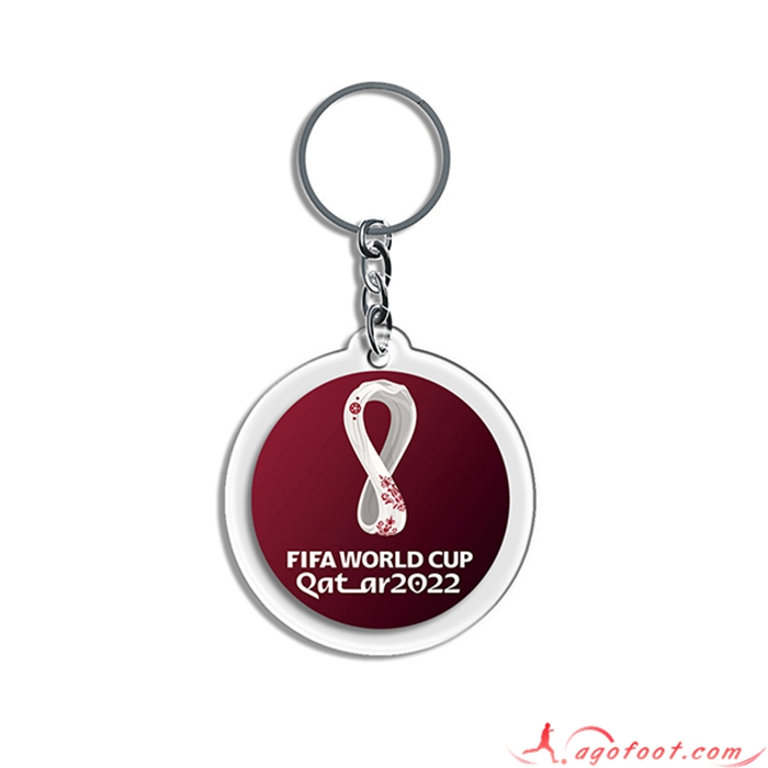 Nouveau Porte-clés Arrondir Coupe Du Monde 2022 LOGO Brune