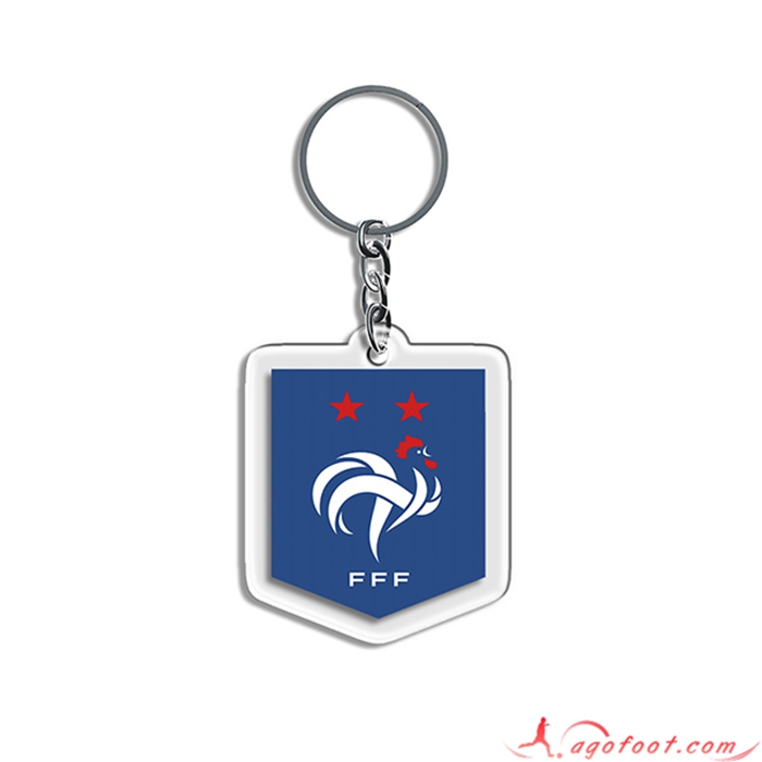 Nouveau Porte-clés Arrondir Coupe Du Monde 2022 France Bleu -01