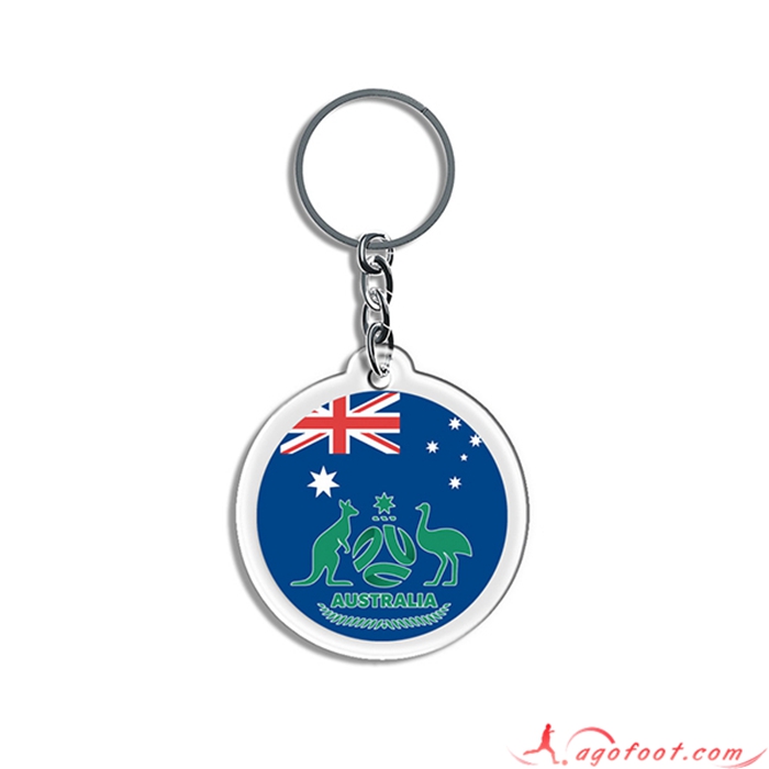 Nouveau Porte-clés Arrondir Coupe Du Monde 2022 Australie Bleu