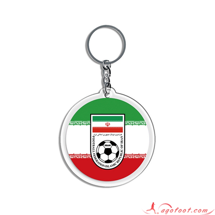 Nouveau Porte-clés Arrondir Coupe Du Monde 2022 L'Iran Vert/Blanc/Rouge