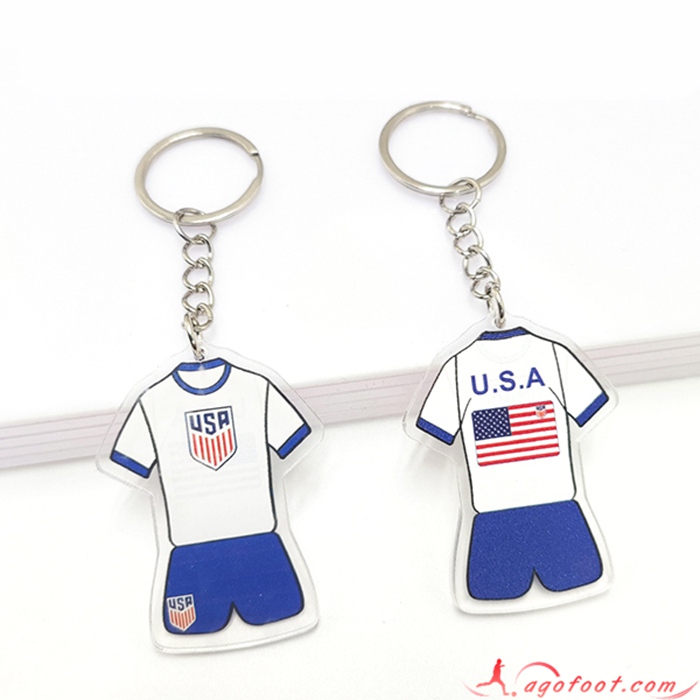 Nouveau Porte-clés Coupe Du Monde 2022 Etats-Unis Blanc