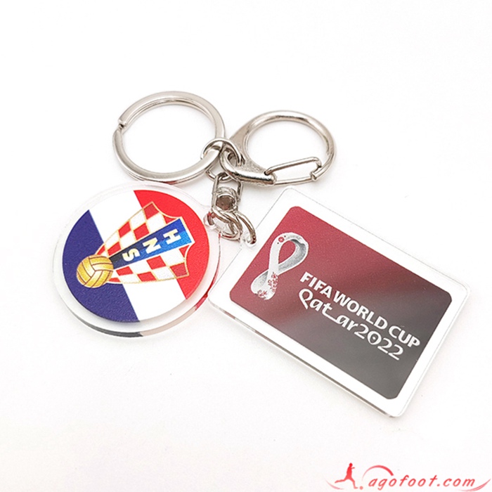 Nouvelle Porte-clés Coupe Du Monde 2022 Croatie Rouge/Blanc/Bleu