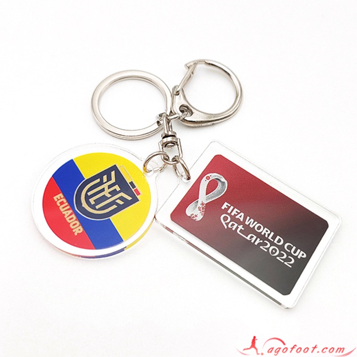 Nouvelle Porte-clés Coupe Du Monde 2022 Equateur Jaune/Bleu/Rouge